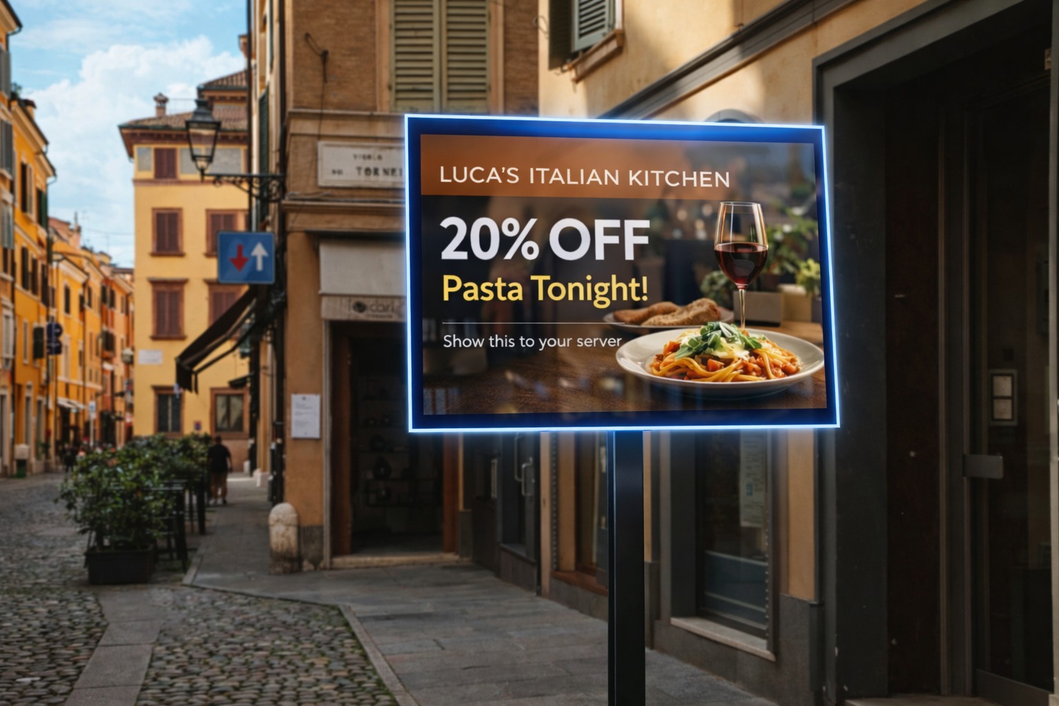 Restaurant billboard ad